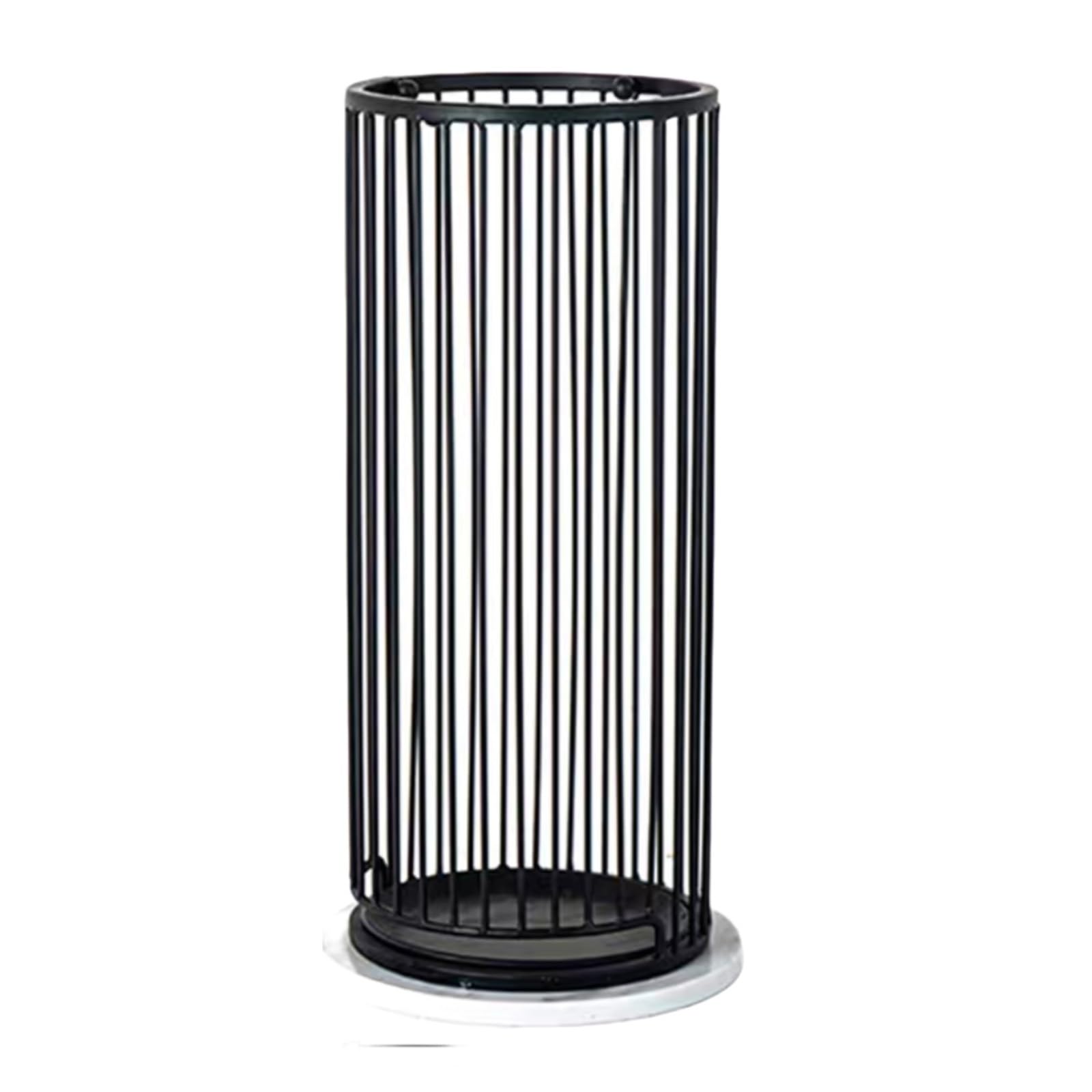 Porte-parapluie nordique en fer noir de style épuré pour entrée