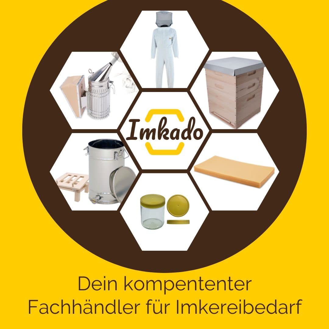Atmungsaktiver Imkeranzug, Schutzbekleidung für Imker - Schutz vor Bienenstichen (L, Schleier: Fechtschleier)