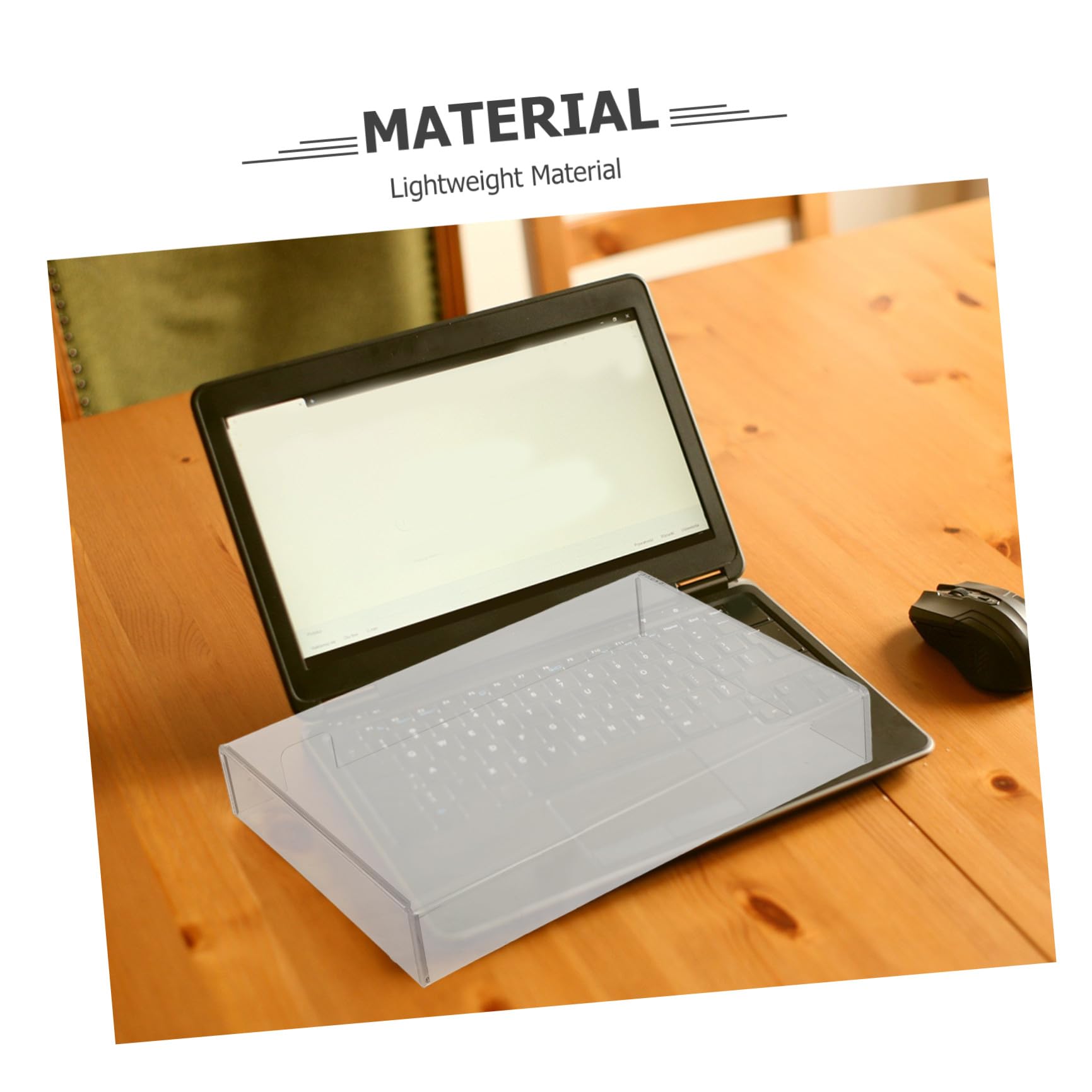 PRETYZOOM Copertura Protettiva Trasparente per Tastiera Laptop 357x255x48mm, Protezione Anti-gatto per Tastiera Computer Portatile, Custodia Rigida Compatibile per Uso Studenti e Gaming