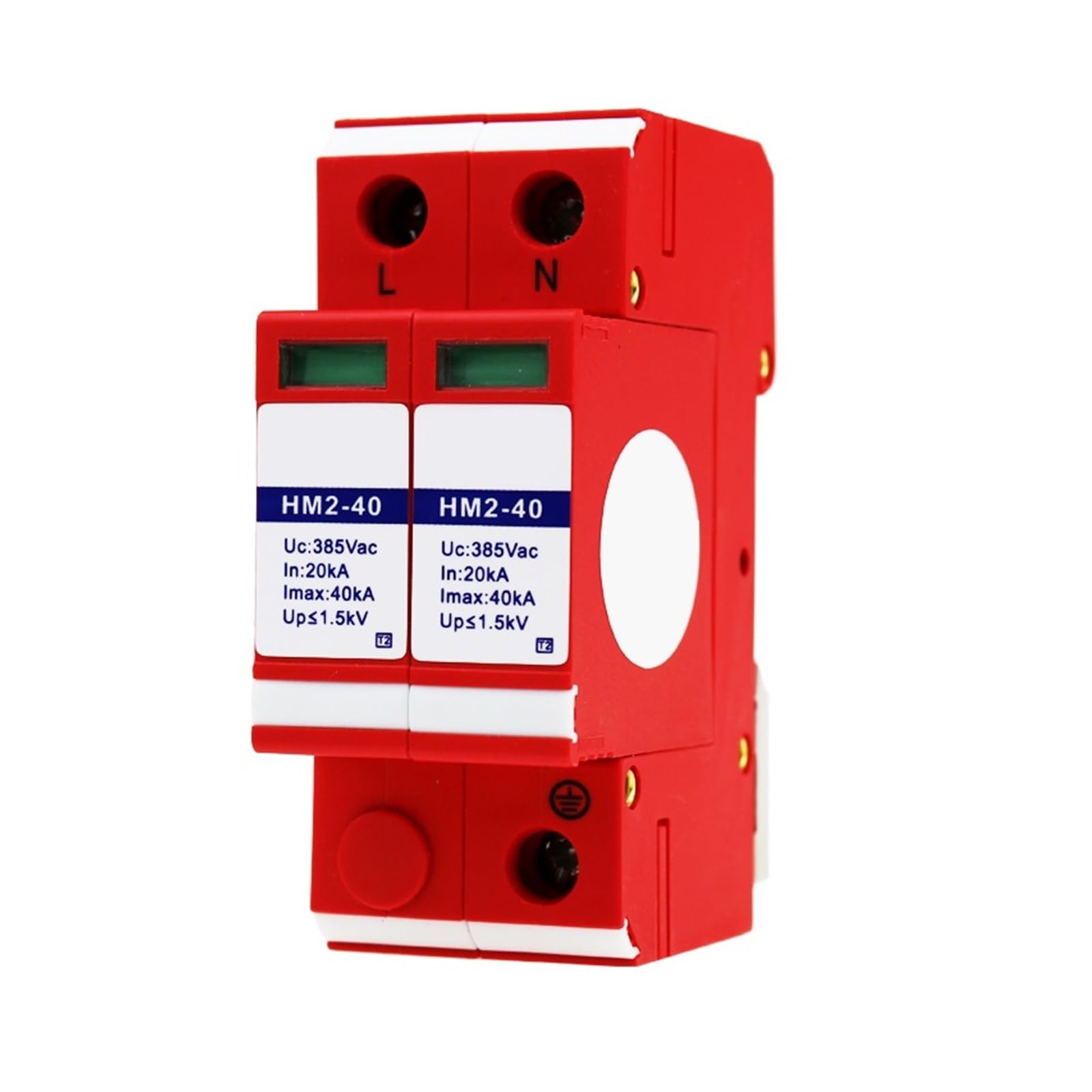 DEBLAN Dispositivo di Protezione da sovratensione di Tipo 2 220V Alimentatore monofase 40KA Scaricatore di sovratensione di Classe C 1,5 KV