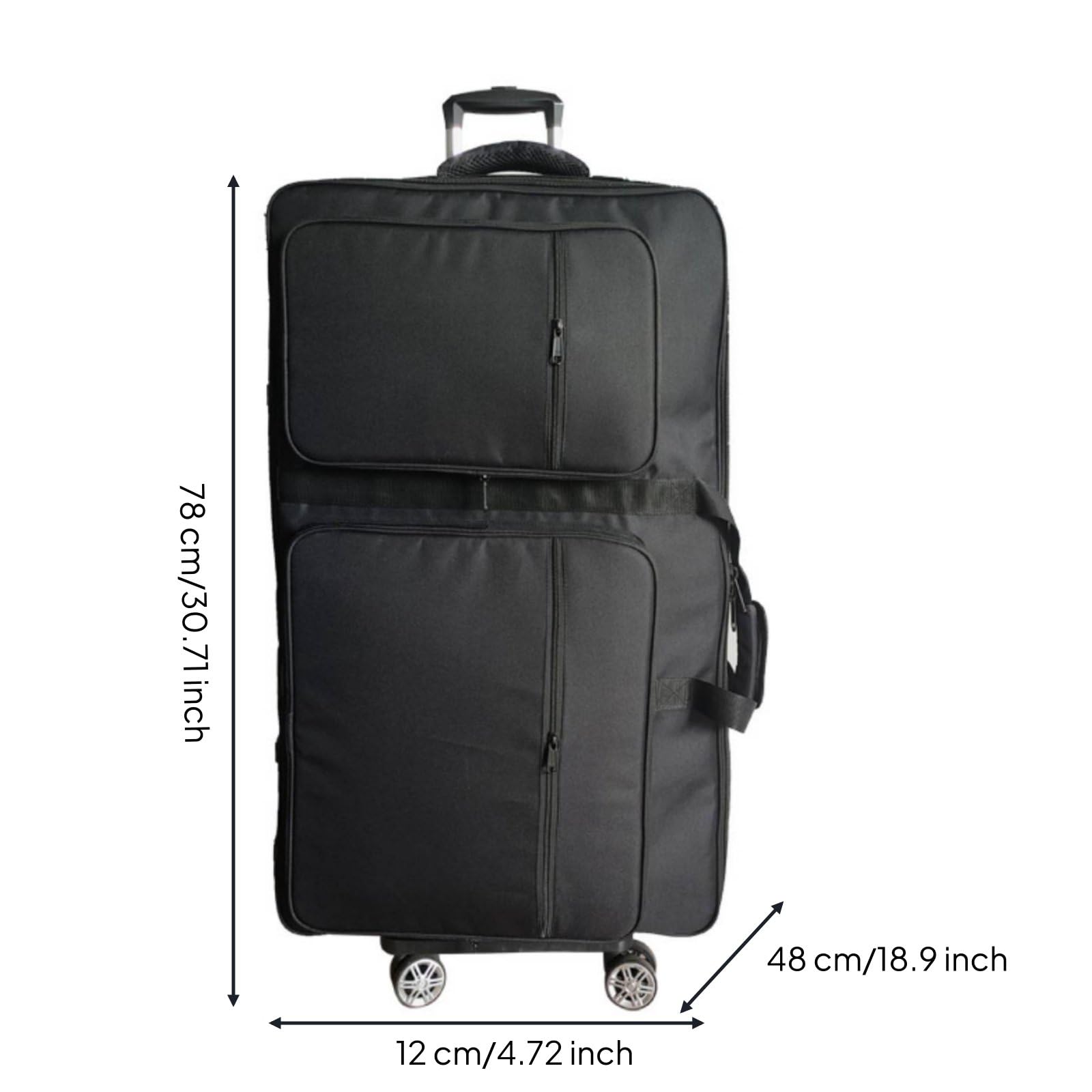 predolo Borsa da Trasporto DJ con Ruote Resistente All'usura Borsa per Controller DJ Tasche Multiple Zaino per Attrezzatura Musicale per Musicisti, Eventi