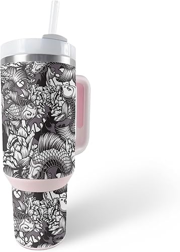 Miniatura 7 de MightySkins Skin - Vaso de vinilo compatible con Stanley The Quencher H2.0 FlowState de 40 onzas, Asian Tropics, protectora, duradera y única, fácil