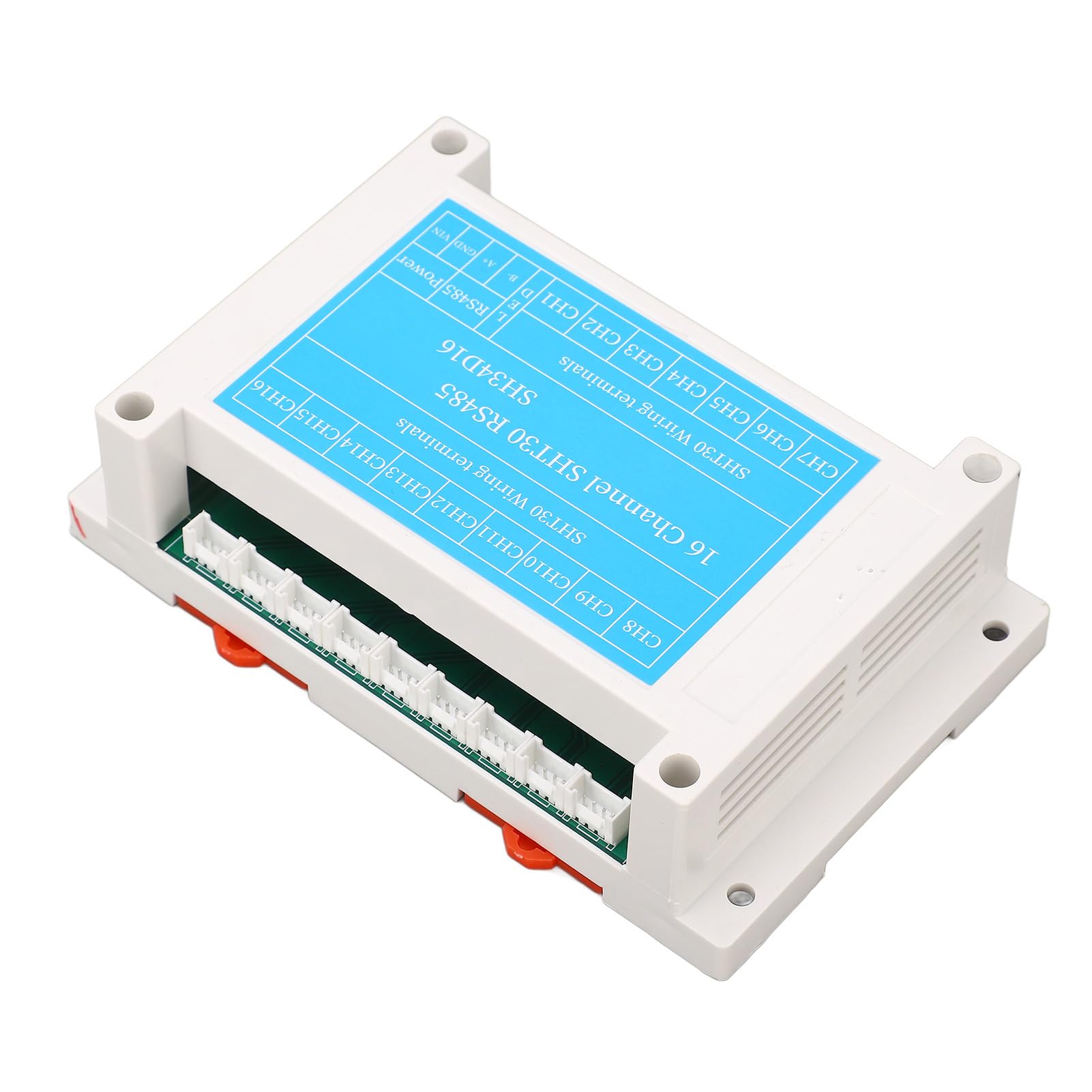 Módulo de sensor de humedad y temperatura Tablero de control de colector de 16 canales Componente electrónico RTU DC 8~30V para medición de temperatura en interiores y ext
