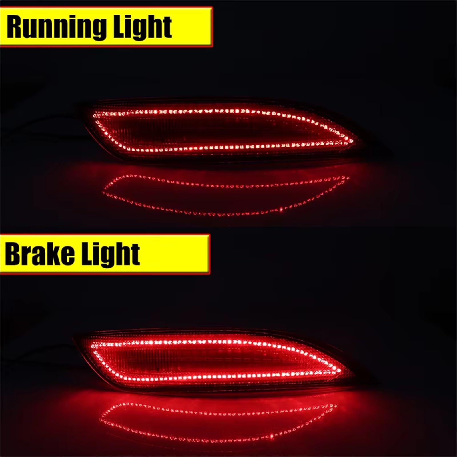 intermitente automóvil Para Ford Para Focus 2015-2018 Reflector Parachoques Trasero Luces Traseras Freno Antiniebla Intermitente Señal Giro LED Rojo 12V luz direccional