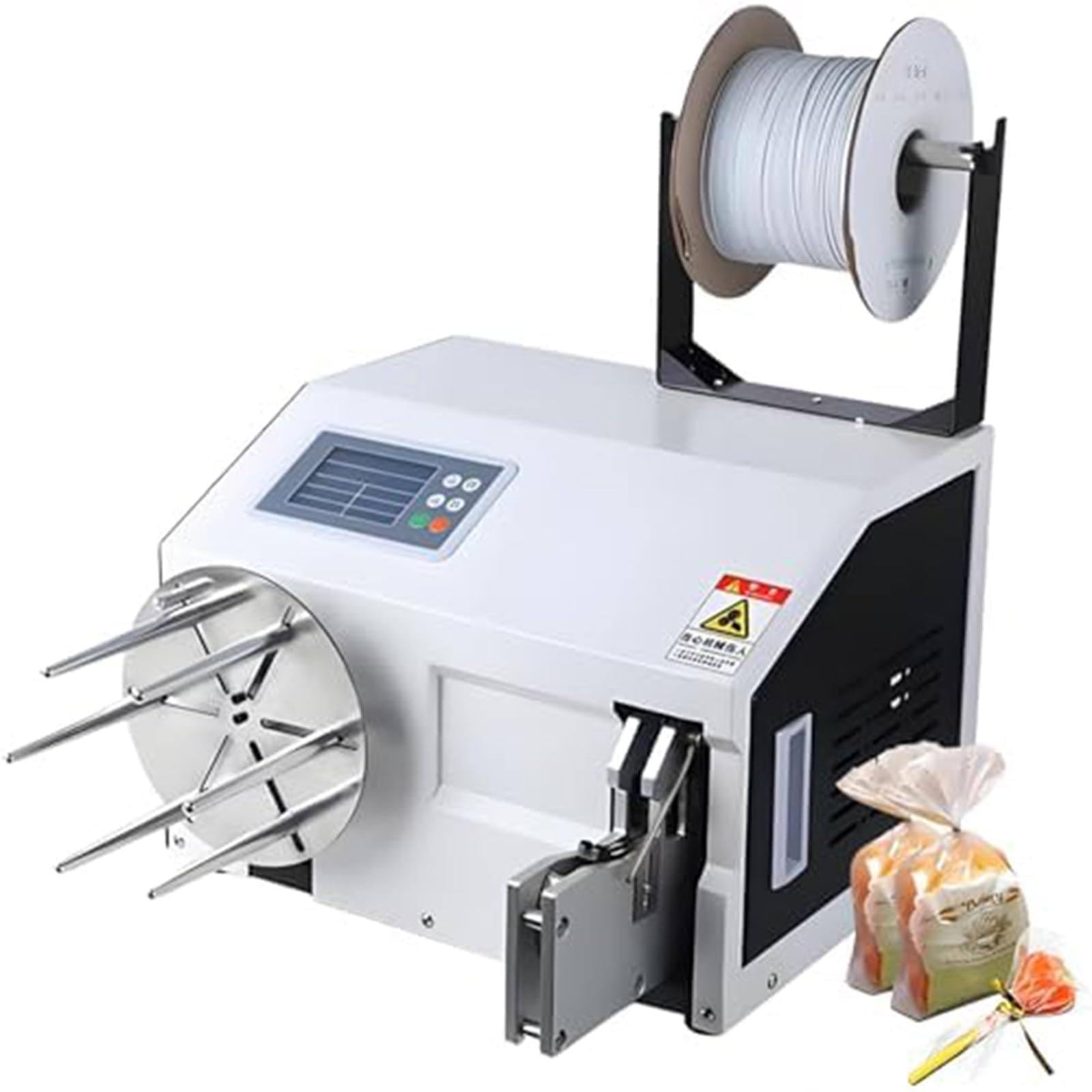 JozyJul Wire Harness Binding Machine, Automatic Wire Winding Tie Machine, Food Twist Tying Machine, 1 s/time, 70-128mm Bundling Length WrapAndTie