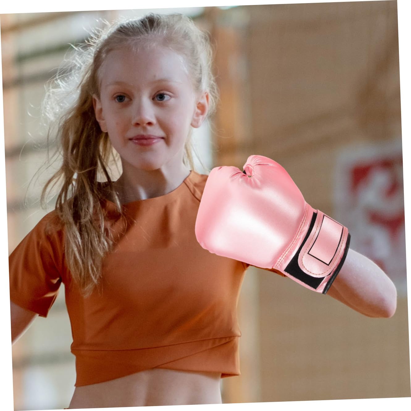 Kisangel 1paio Guantoni Boxe Per Sparring Regolabili Pu Imbottitura Per Kickboxing e Thai Per Allenamento e Sport Combattimento Rosa