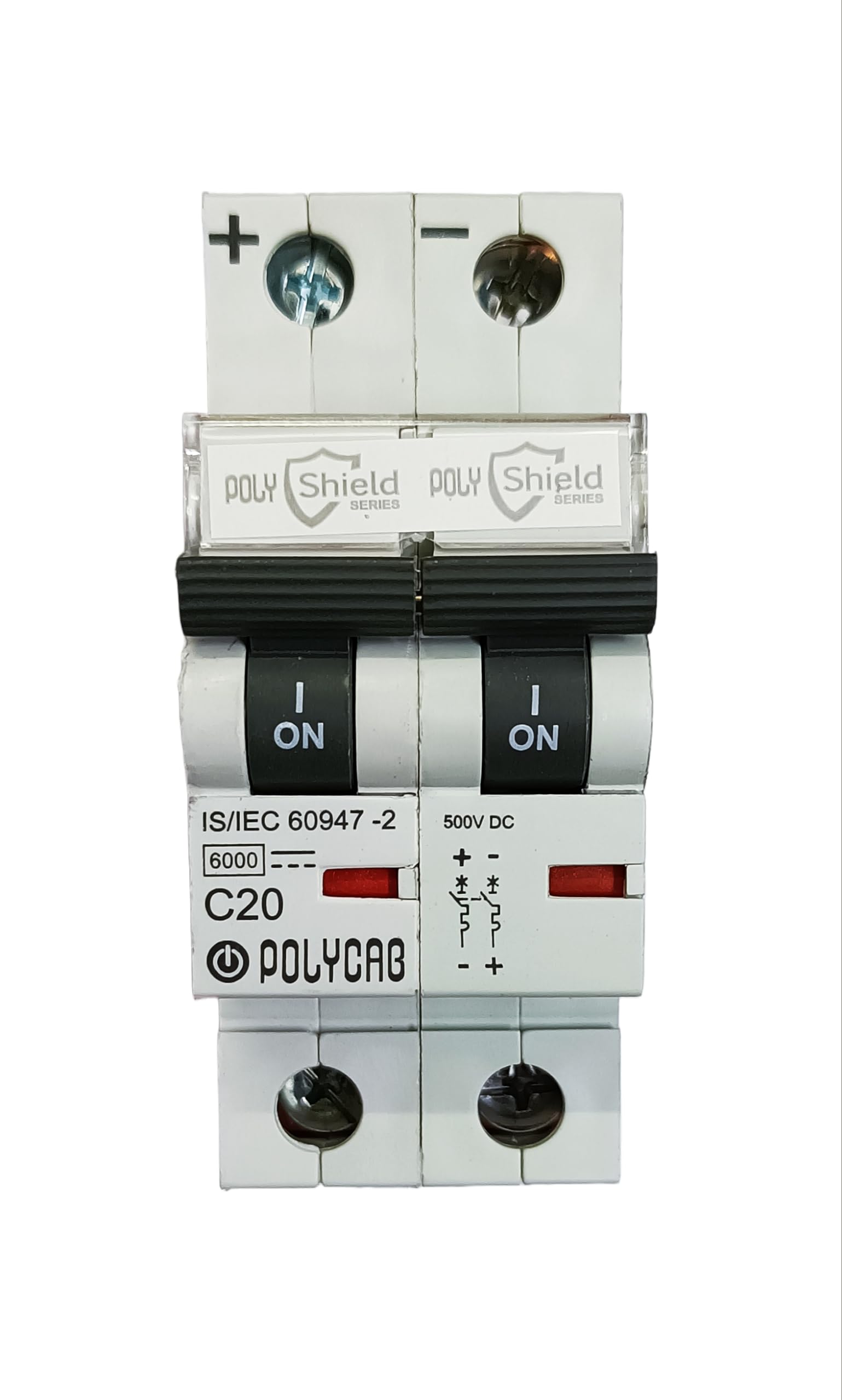 Aspa Solar DC MCB Polycab 20A 500V 2P Miniature Circuit Breaker-image-8