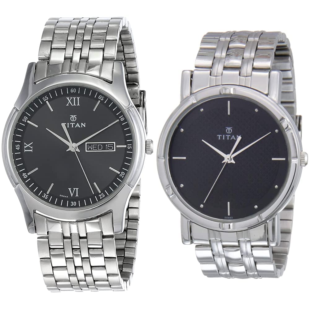 Titan Men Stainless Steel Karishma Analog Black Dial Watches - Nk1636Sm01,Nk1639Sm02, Band Color-Black (B07WYWRNLX) Amazon Price History, Amazon Price Tracker