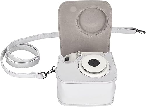 Miniatura 9 de Phetium Funda protectora compatible con cámara de película instantánea Instax Mini 7+ 7s 7c, funda de piel vegana premium con correa extraíble (rosa