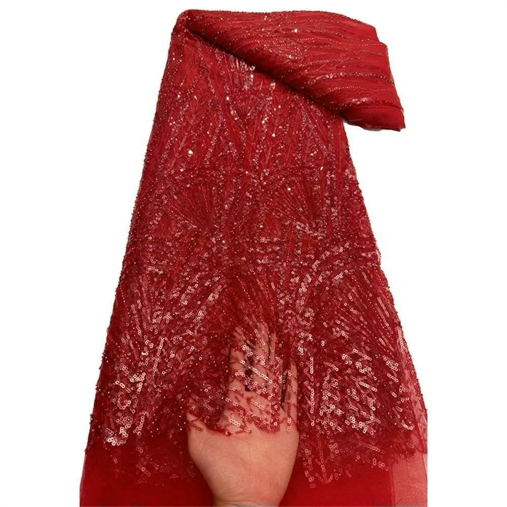 Dentelle africaine de 5 yards en filet brodé pour vos tenues de mariage