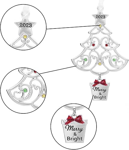 Miniatura 4 de Laraine Adornos para árbol de Navidad de 3 piezas  Colgante decorativo colgante de coche 2023, regalo de recuerdo de vacaciones, decoración del