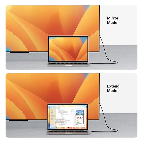 Miniatura 9 de UGREEN Cable USB C a HDMI (4K a 60 Hz) de 6.6 pies, adaptador tipo C a HDMI, Thunderbolt 43 a HDMI para oficina en casa, compatible con iPhone 15