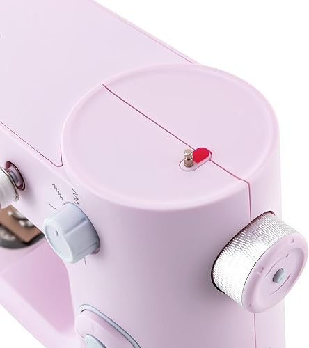 Miniatura 4 de SNKOURIN Máquina de coser, máquina de coser portátil de doble velocidad con luz LED, bobina automática de hilo y función de corte de hilo, mini