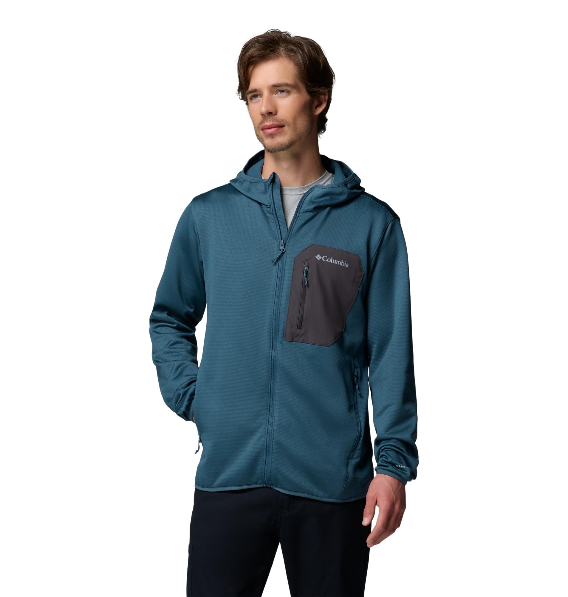 Columbia Sportswear Men's Blue Columbia - Tall Heights™ Hooded Fleece Jacket - Ever, Shark Xxl