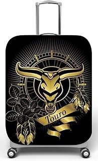 Capa para mala de viagem G, medidas max C48x A75 x P29cm Touro Preto e Dourado