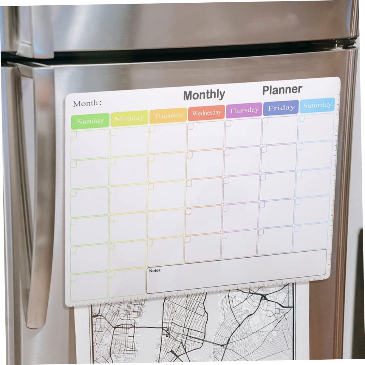 NUOBESTY 2 Stück Magnetische Kühlschrankplanungstafel Wiederverwendbarer Whiteboard Kalender mit Aufgabenliste für Haushalt und Büro