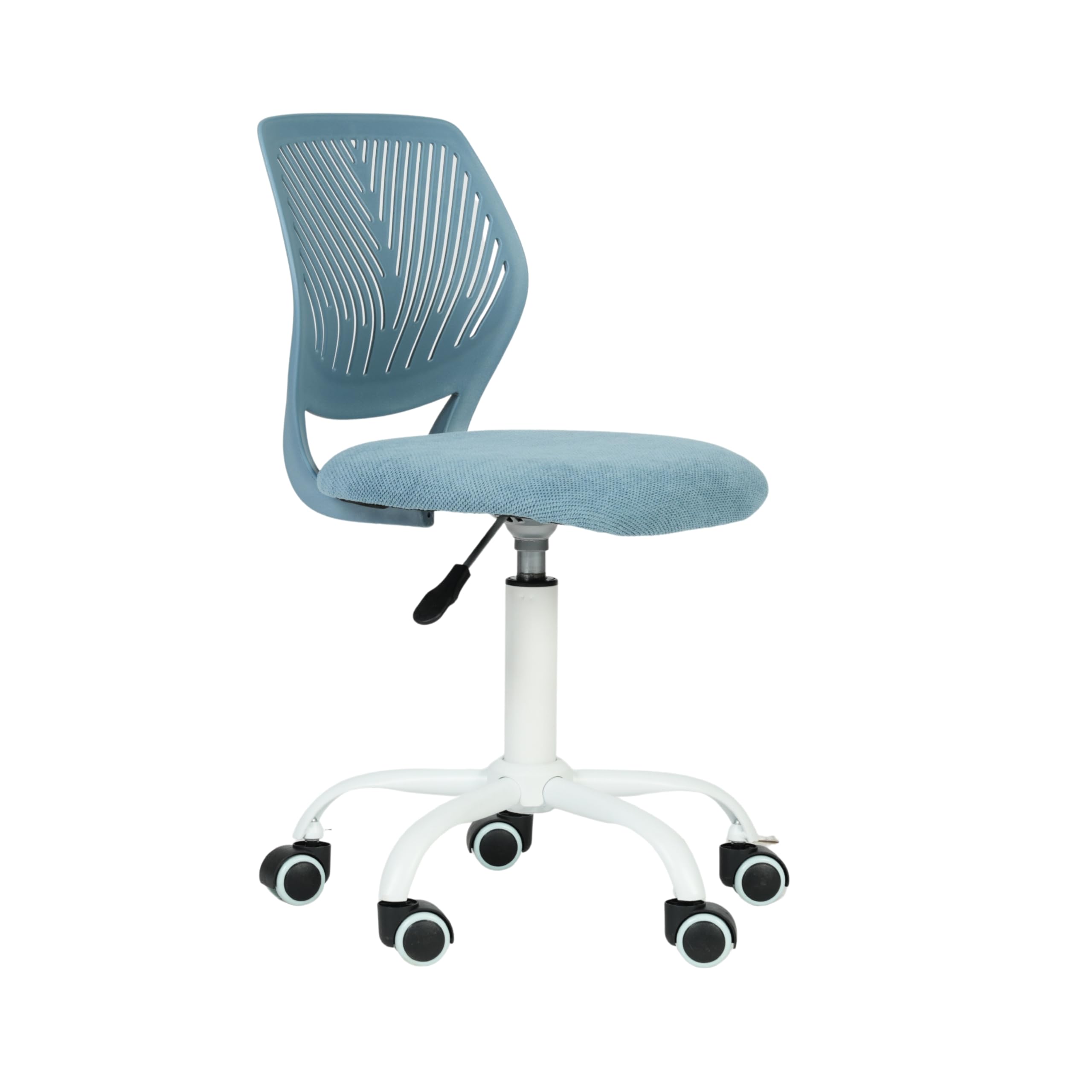 FurnitureR Morandi Curio Chaise de Bureau colorée - Design Moderne réglable - Siège d'ordinateur pivotant sans Bras - pour Chambre d'enfant, Bureau à Domicile - Bleu