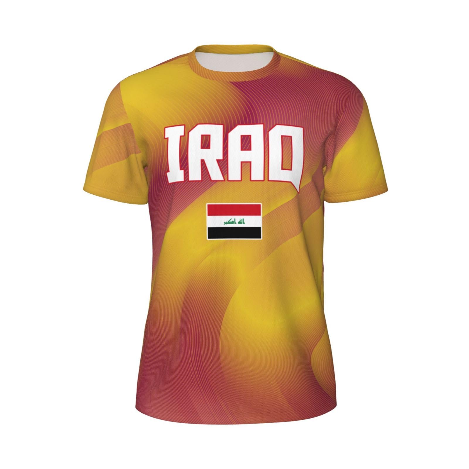 DABOYOZHZH Iraq Flag Cool Iraqans (42) Sports Jersey Mesh T-Shirt 3D Print for Running Cycling Soccer Tennis Fitness Climbing Shirts