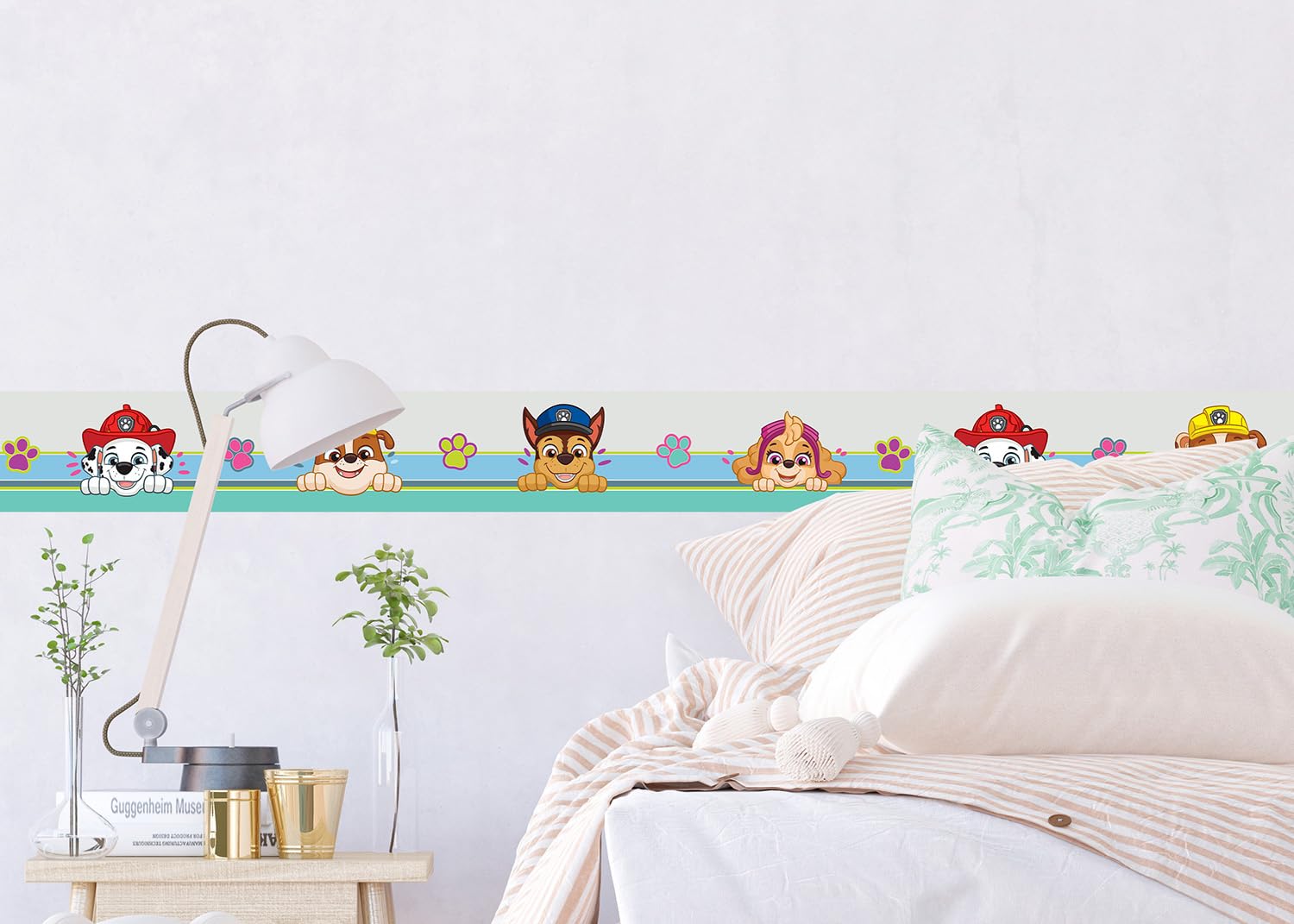AG Design Cenefa autoadhesiva de la Patrulla Canina AWBD 8013, resistente al agua, decoración de pared para niños y niñas, multicolor, ancho 500 cm x alto 13,8 cm
