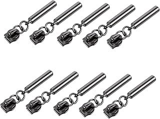 10 Pçs Saco De Puxar Com Zíper Substituição De Zíper Kit De Reparo De Zíper Deslizante Kit De Reparo De Zíper De Bagagem De Metal Etiquetas De Metal Etiquetas Para Bolsa De Roupas
