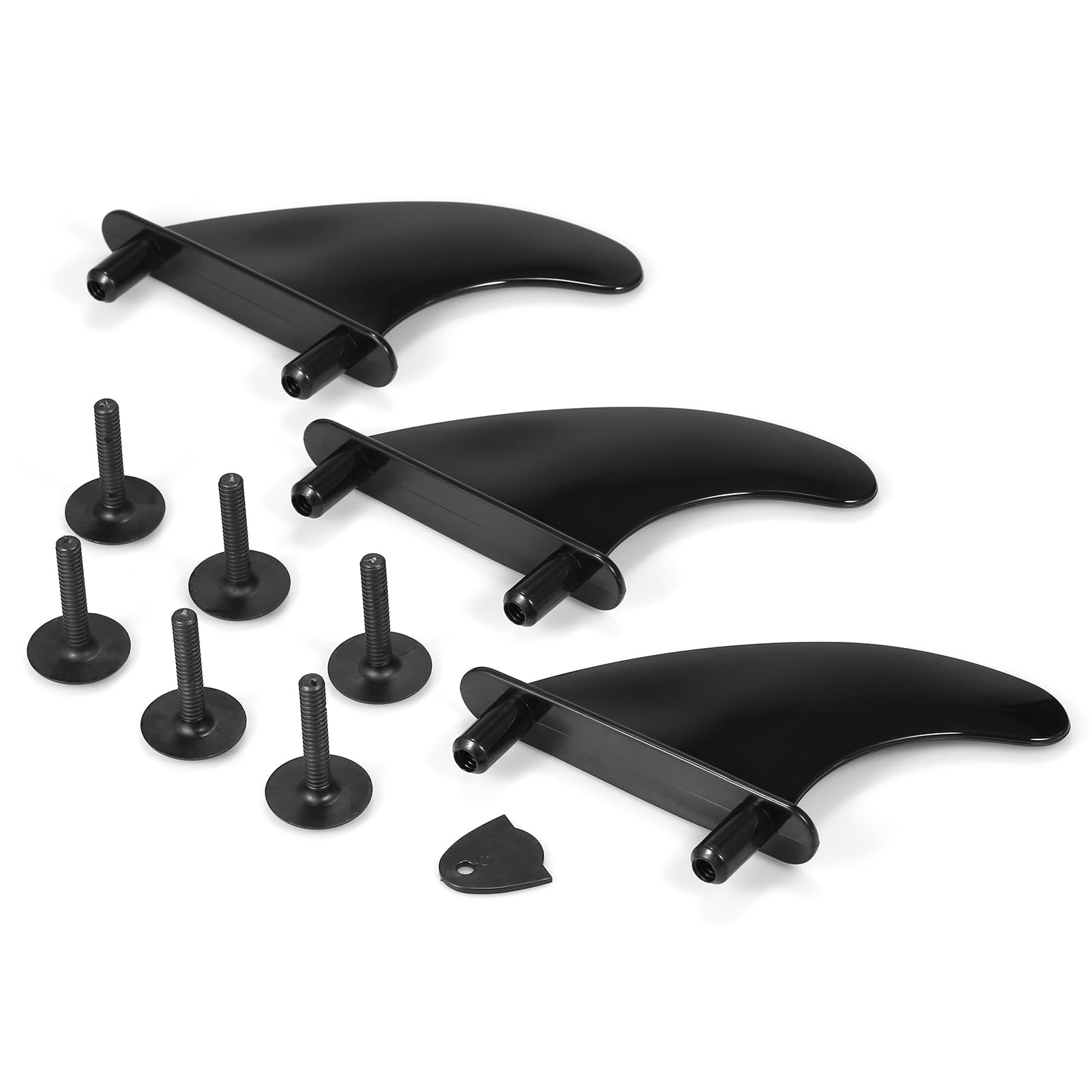 GEERYZHE Surfboard Fins, Foam Surfboard Paddle Board Fins Replacement Surf Fin Surfboard Thruster Fins for Surf Boards, Surfing Longboard (Type 1)