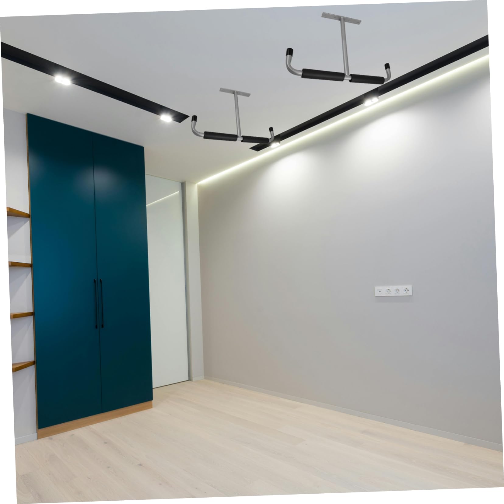 Happyyami Overhead Ceiling Rack for Garage Ceiling Hanging Rack Iron Construction Easy Install for Rods Bikes