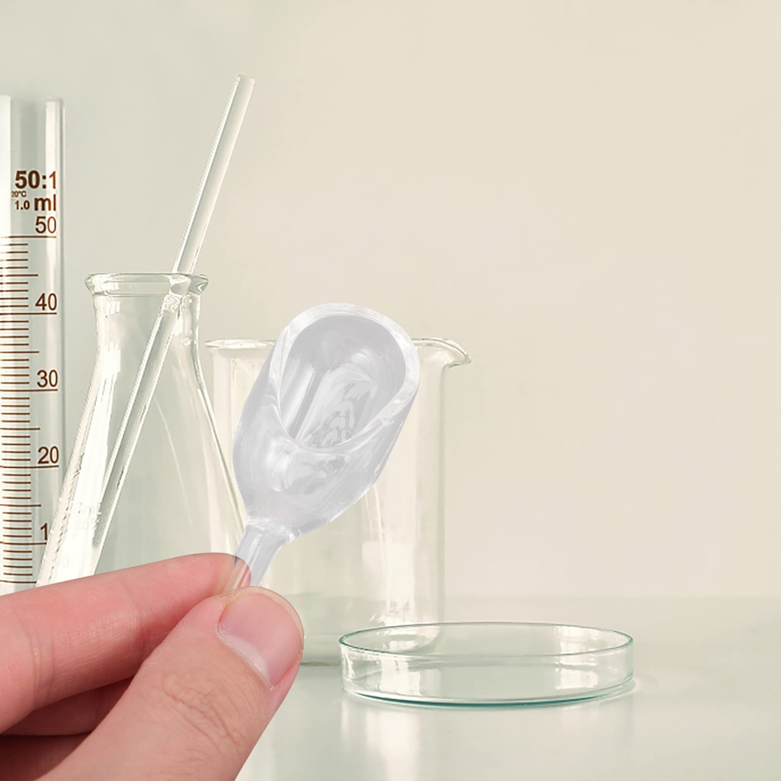 ULTECHNOVO 12pièces Bouchons De Pesée Verre Transparent Entonnoirs De Pesée De Laboratoire Pour Solides Et Liquides Pour Expériences Lab