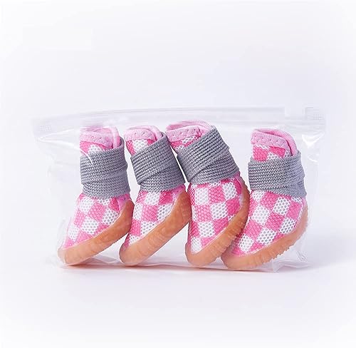 Miniatura 6 de Yagizaai Oscars - Zapatos para perros pequeños, botas anticaídas para pavimento caliente de verano, protectores de patas transpirables para caminar,