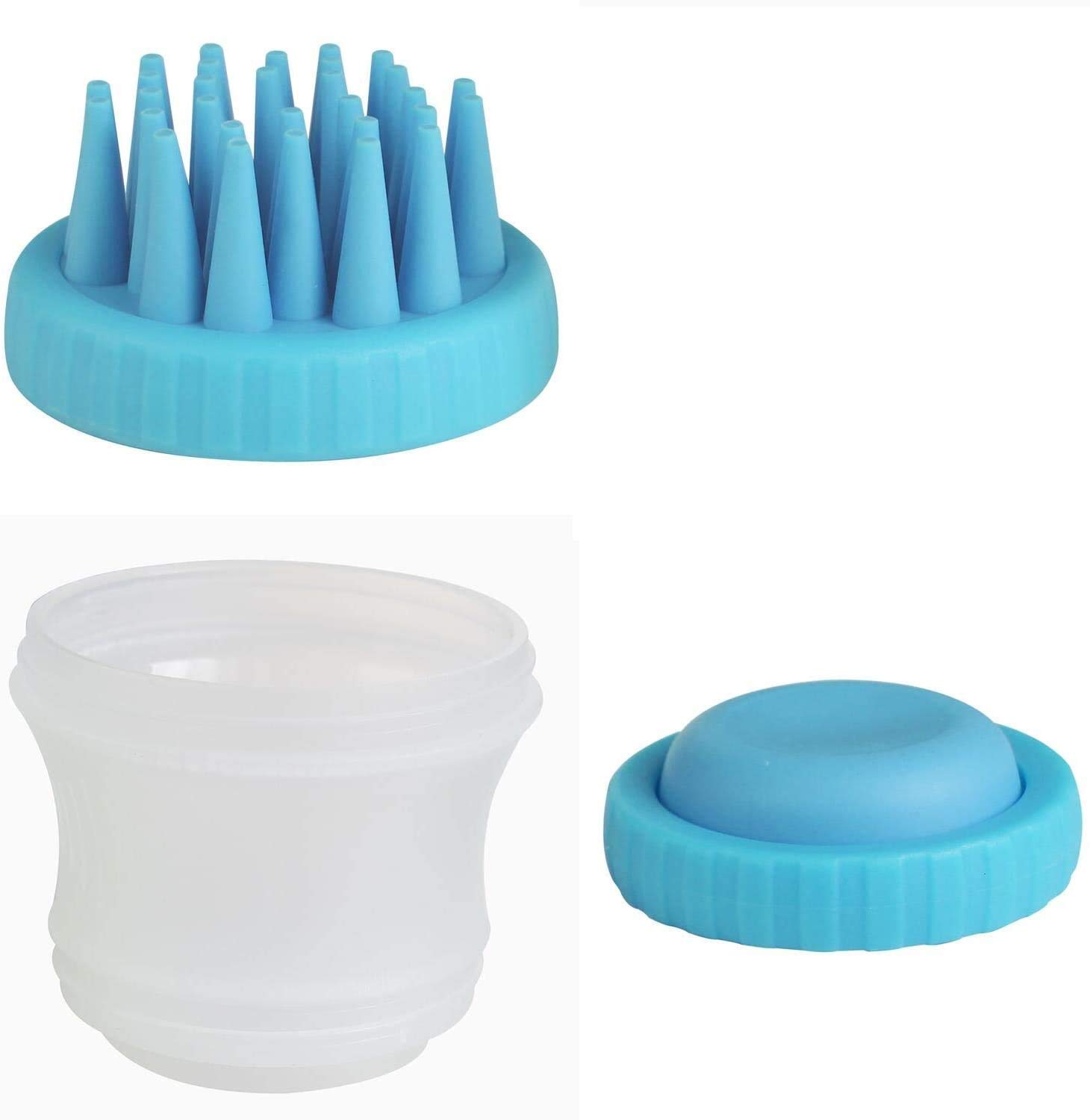 VANDU Pet Dog Cat Bath & Massage Brush, Pet Scrubber Shampoo Dispenser Silicone Brush - Bristle Pet Cleaning Device Wahser Bathing Comb Tool (B085387BJL) Amazon Price History, Amazon Price Tracker