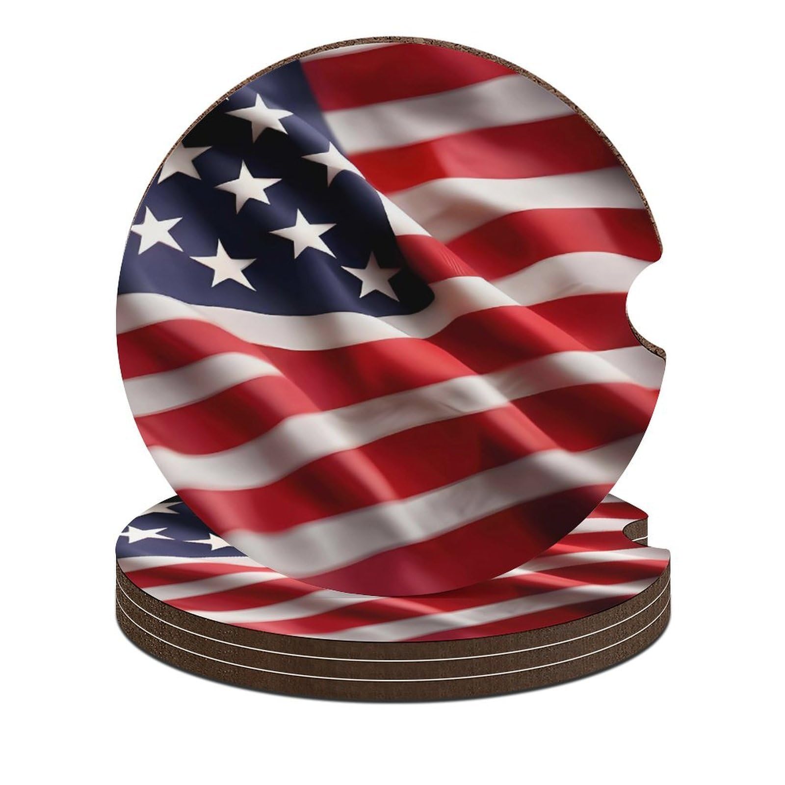Sous-verre auto absorbant motif USA idéal pour vos road trips