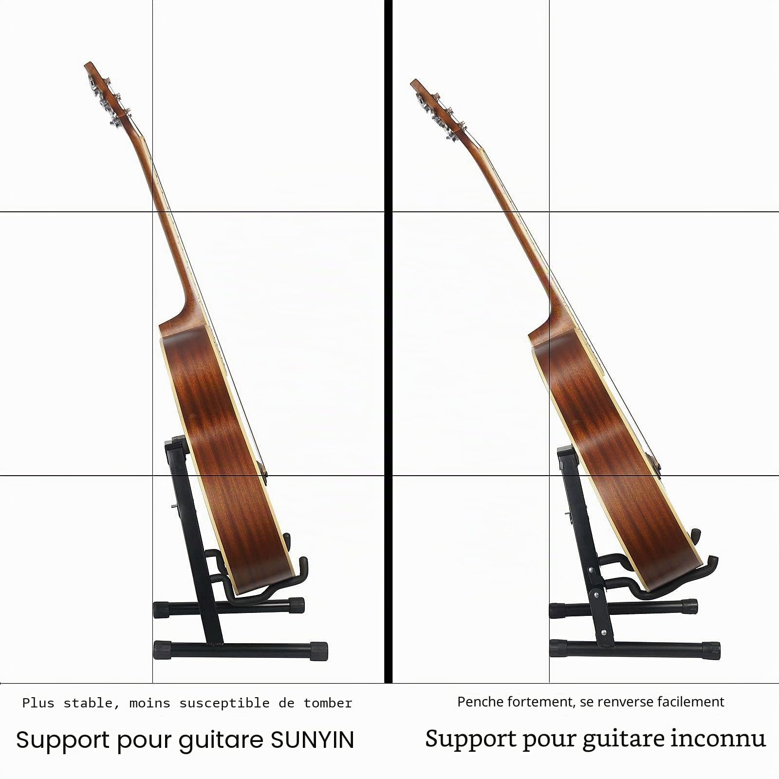 SUNYIN Kit d'accessoires pour support et câble pour guitare, tête, starp, accordeur, 3 médiators de guitare pour cadeau pratique pour débutants
