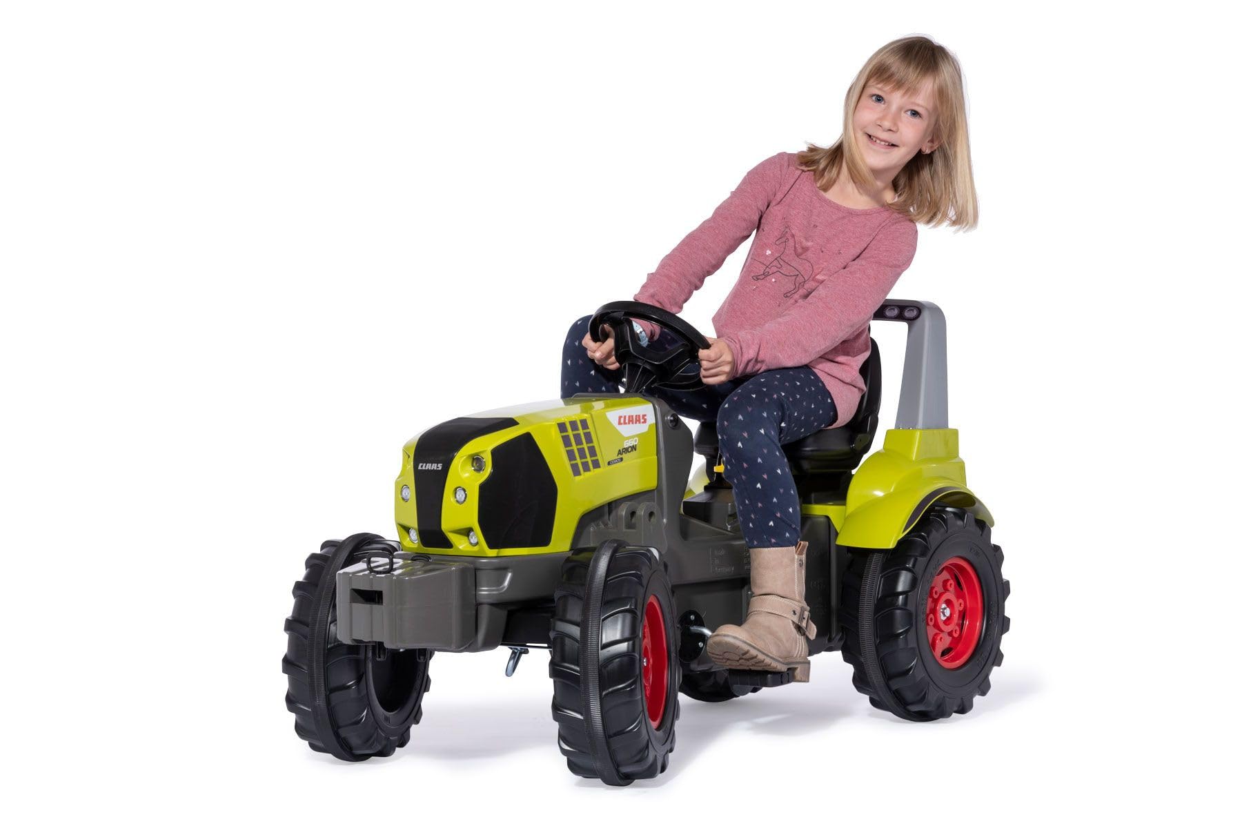 CLAAS Arion 660 rollyFarmtrac Premium II - Tractor de Pedal, Edades de 3 a 8 años, Asiento Ajustable, Peso Delantero y acoplamientos