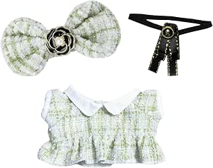17cm Doll Clothes Set  No Doll , Cute Luxury Dress Clothing And Bow Hairband Outfit Fashion French Skirt