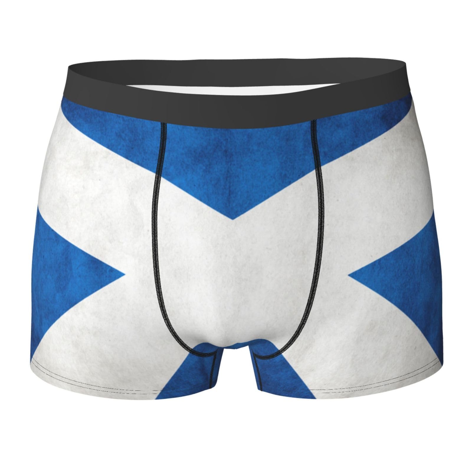 Oudrspo Men's As Pic Breathable & Lightweight Underwear, Scottish Flag Boxers, With Elastic Waistband | Breathable, Soft, Quick Dry