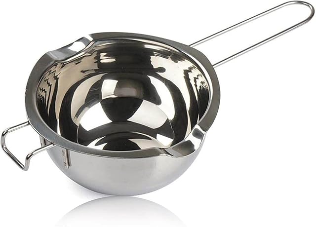 Double Boiler Melting Pot with 480ML,Candle Making Kit,304 Stainless Steel Melting Pot for Chocolate Butter Candy Cheese Caramel,Soap and Wax Making