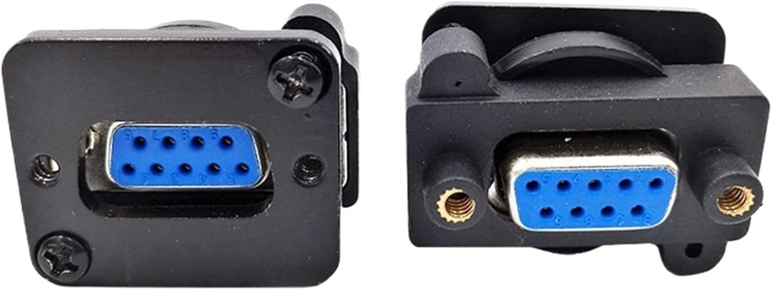 1PCS DB9 Data Cable Connector VGA Panel Mounting D Type Connector 9pin Port Socket Female Male Adapter DP9(Female to Female W)