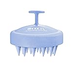 HEETA Scalp Massager Hair Growth, Soft Silicone Scalp Scrubber Shampoo Brush for Exfoliation, Dandruff Removal & Head Massage Stress Relax, Wet & Dry Use for Thick, Thin Hair Care, Wheat Straw Blue