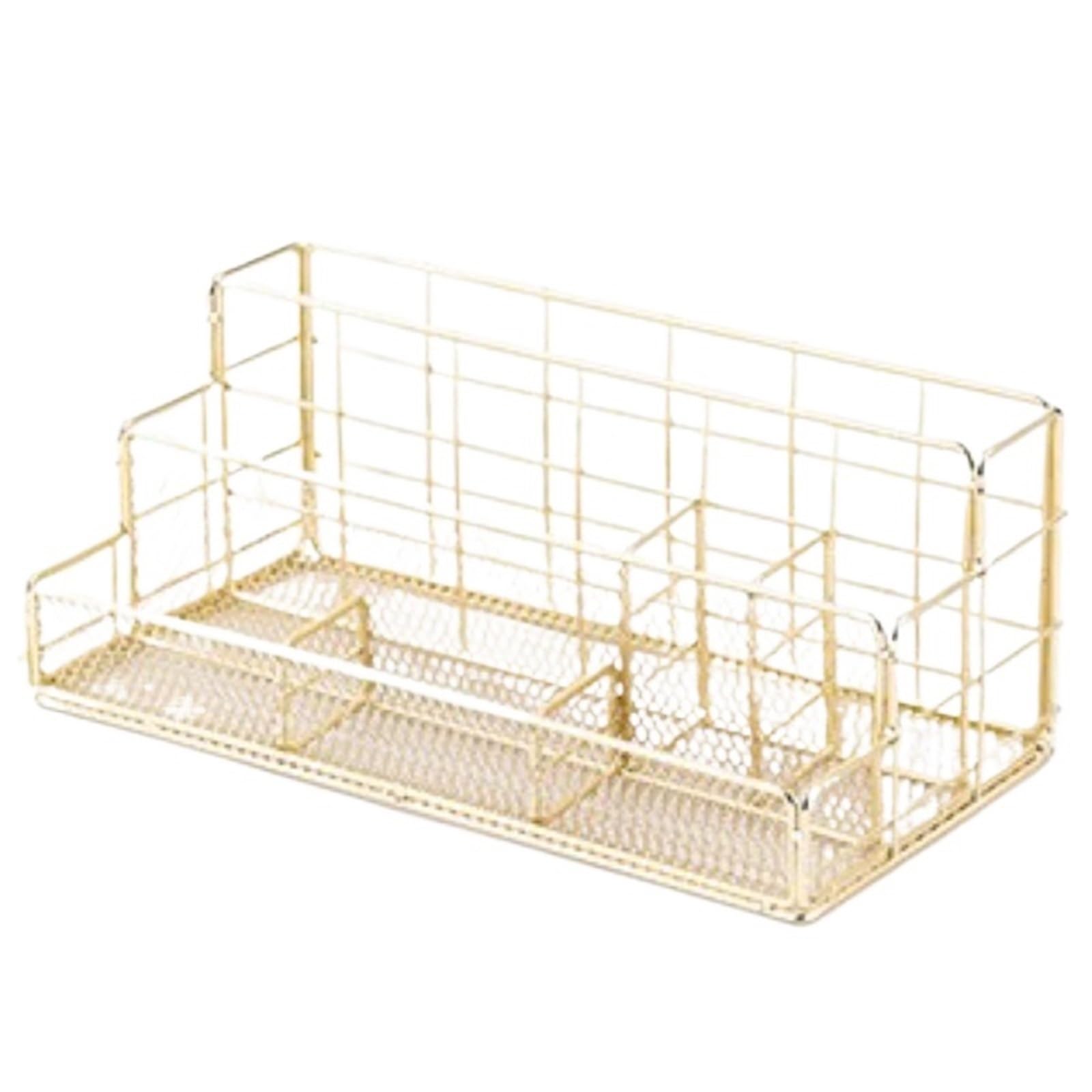 Organiseur de bureau en métal lot de 2 modules de rangement pour stylos et papeterie