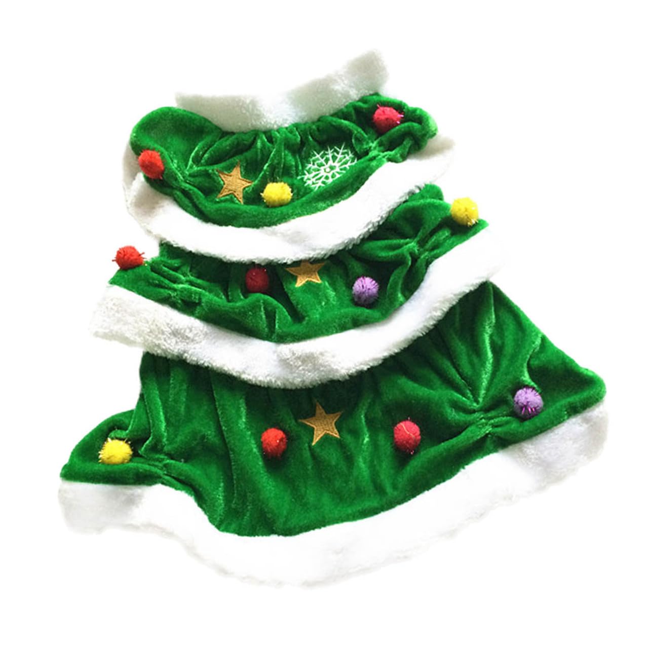 UPKOCH 2 Piezas Disfraz Navidad Perros Pequeños Ropa Perro Invierno Cálida Comodidad Vestido con Capucha Árbol Navidad Verde S Fiesta Mascotas