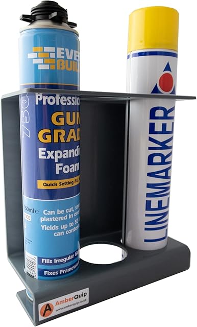 Wall mountable holder for expandable foam and line marker. Ideal for van or workshop