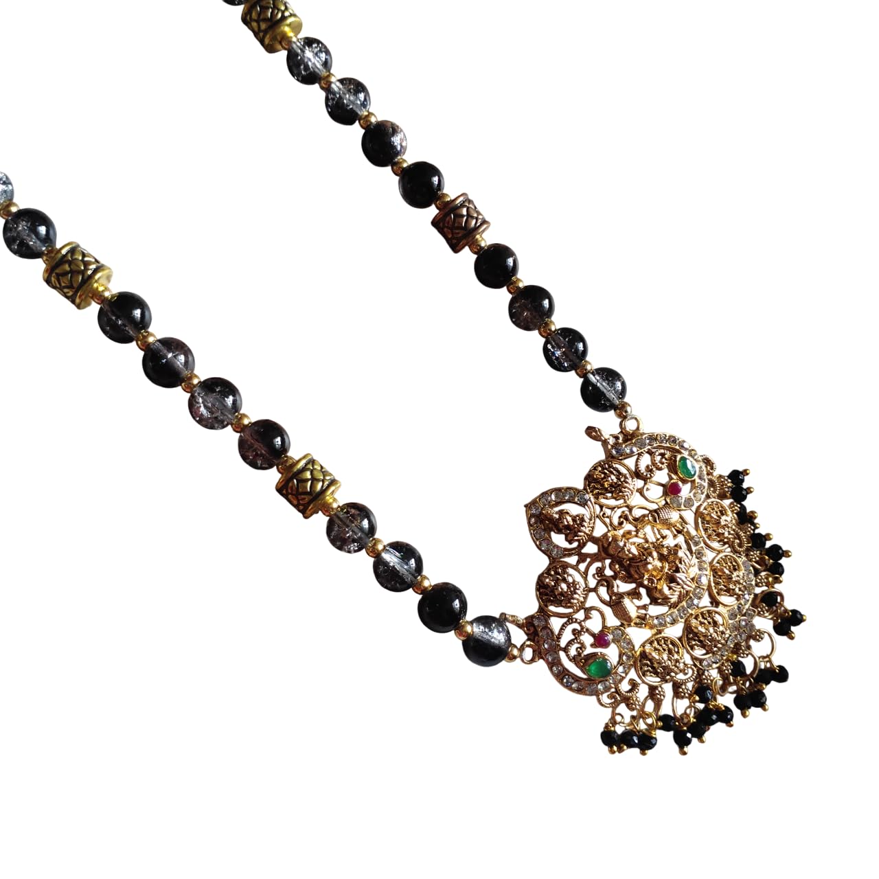 Multi Layer Party casual wear Gold Plated Choker jade bead Necklace for women.-image-13