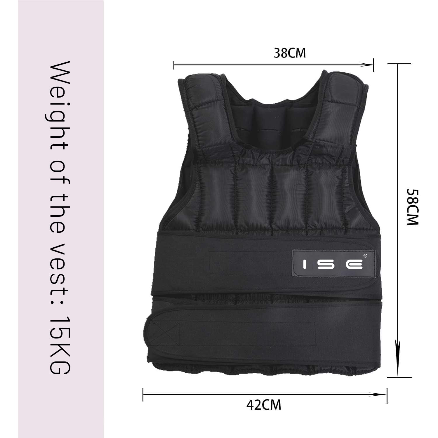 FUFF Gilet Ponderato Donna Fitness Con Pesi - 2,3 A 13,6 Kg, Con Strisce Riflettenti E Tasche