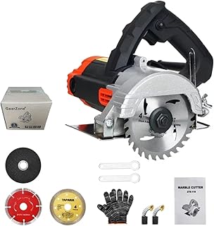 Circular Saws 1200W High Power Cutting Machine Multifunctional Portable Chainsaw Tool For Tile Stone Metal Wood Slotting Machine with 4 Saw Blades (Color : Orange/Black)