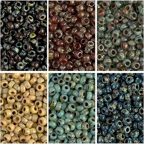 Picasso 6 Color Mix Miyuki Round Rocaille Seed Beads Size 11/0, Each in 2