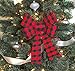 Iconikal 5-Loop Flannel Bows, Red Buffalo Plaid, 9 x 12-Inch, 6-Pack