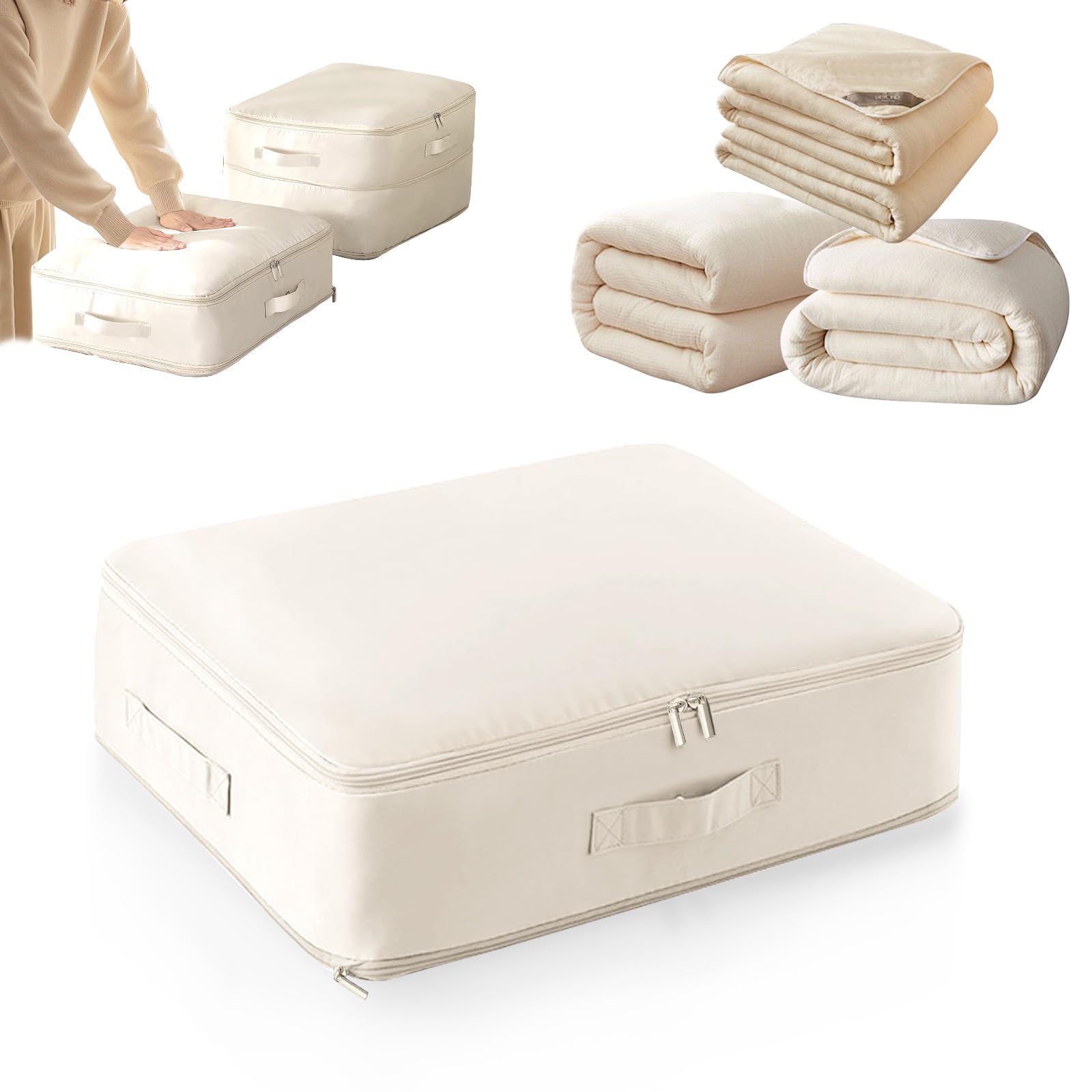 Ultra Platzsparender Selbstkomprimierender Organizer, Neuest Komprimierender Beutel,Bewegliche Organizertaschen für bettdecken,Selbstkomprimierender Organizer für Bettdecken, Kleidung, Decken