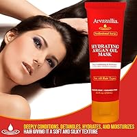Vista 1 de Arvazallia Mascarilla Capilar Hidratante de Aceite de Argán y Acondicionador Profundo para Cabello Seco o Dañado (Tubo de 8.5 oz)