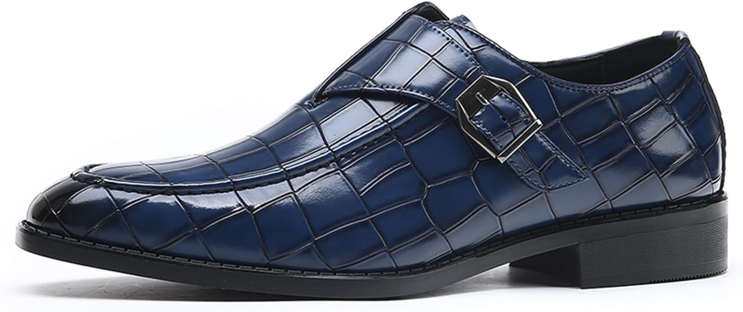 Men's Monk Strap Dress Loafer Shoes Slip-on Tuxedo Loafers for Men Formal Business Casual - Image 4