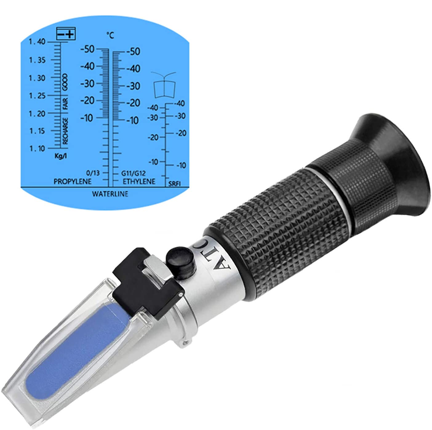 ZHD&CC -50℃ ~ 0℃ Propylene Glycol Glycol Antifreeze Refractometer, -50℃ ~ 0℃ Ethylene Glycol Antifreeze Refractometer, Automotive for Checking Freezing Point