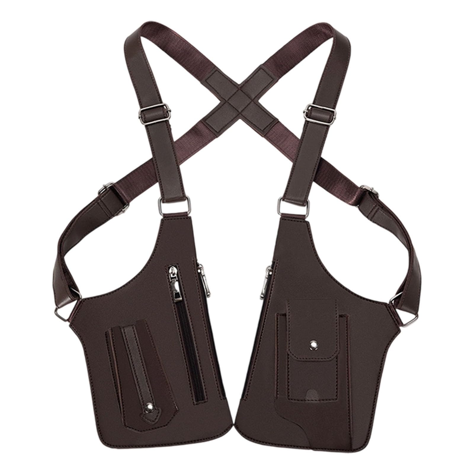 Chaleco Gótico de Halloween Mujer Corsé Medieval Bandolera Top Arnés Crossbody Negro 4